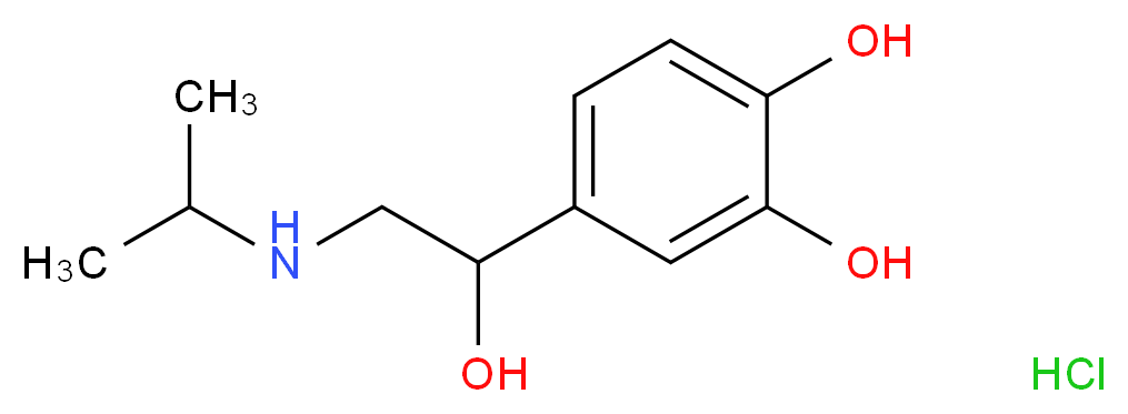 Isoprenaline hydrochloride_分子结构_CAS_51-30-9)