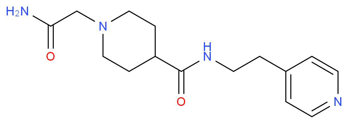 1-(2-amino-2-oxoethyl)-N-[2-(4-pyridinyl)ethyl]-4-piperidinecarboxamide_分子结构_CAS_)