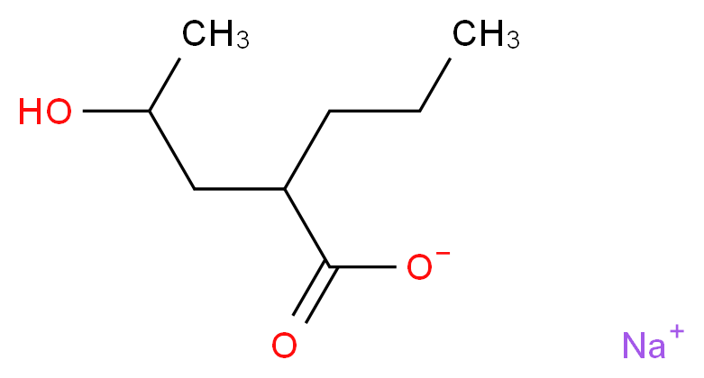 sodium 4-hydroxy-2-propylpentanoate_分子结构_CAS_1216888-06-0