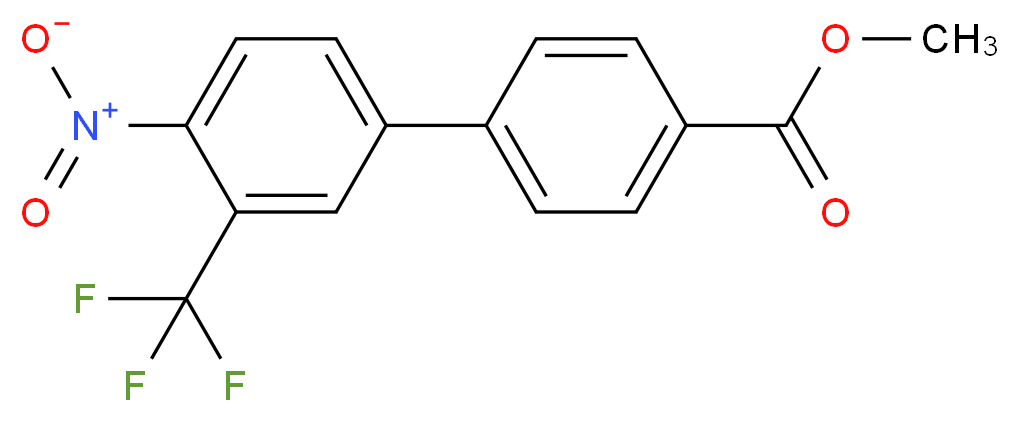 methyl 4'-nitro-3'-(trifluoromethyl)[1,1'-biphenyl]-4-carboxylate_分子结构_CAS_)