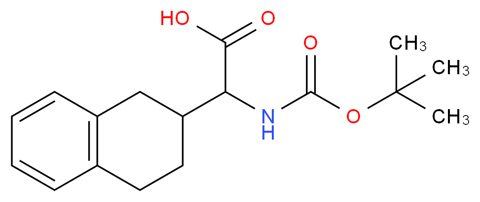 [(TERT-BUTOXYCARBONYL)AMINO](1,2,3,4-TETRAHYDRONAPHTHALEN-2-YL)ACETIC ACID_分子结构_CAS_936214-27-6)