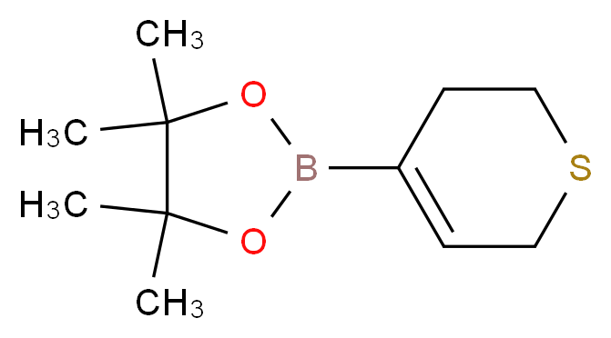 2-(3,6-Dihydro-2H-thiopyran-4-yl)-4,4,5,5-tetramethyl-1,3,2-dioxaborolane_分子结构_CAS_862129-81-5)