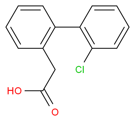 2-[2-(2-chlorophenyl)phenyl]acetic acid_分子结构_CAS_669713-77-3