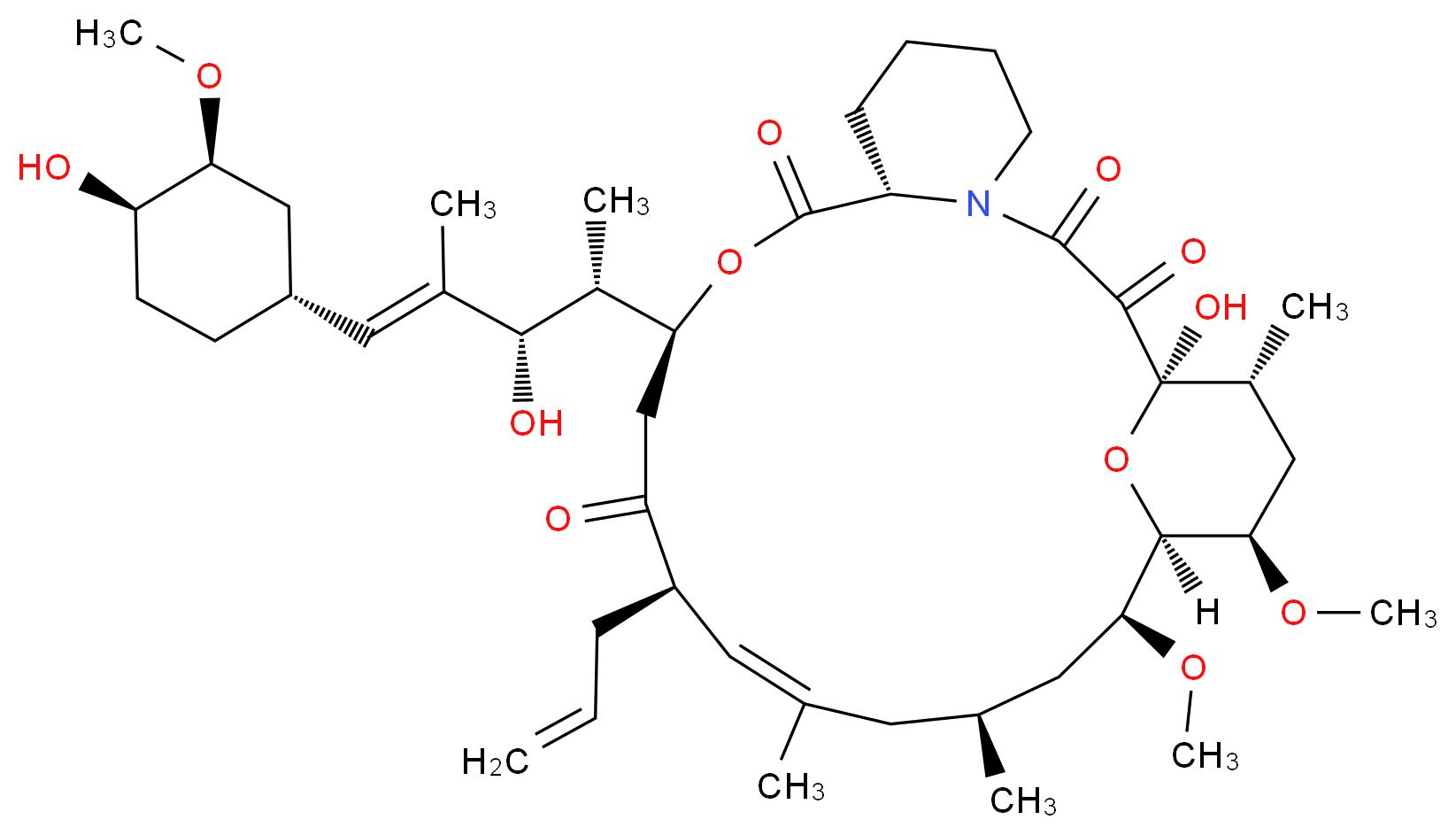 Iso-FK-506 (iso-Tacrolimus)_分子结构_CAS_134590-88-8)