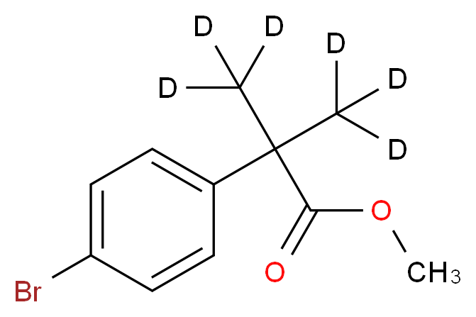 Methyl 2-(4-Bromophenyl)-2,2-di-(methyl-d3)acetate_分子结构_CAS_1185004-76-5)