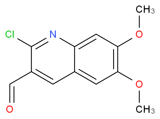 2-chloro-6,7-dimethoxyquinoline-3-carbaldehyde_分子结构_CAS_68236-23-7