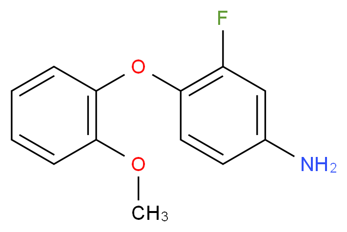 3-fluoro-4-(2-methoxyphenoxy)aniline_分子结构_CAS_)