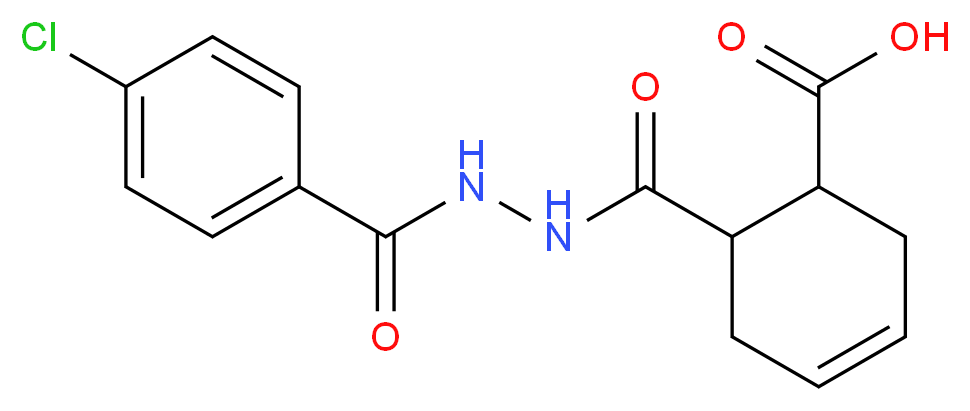 6-{[2-(4-Chlorobenzoyl)hydrazino]carbonyl}-3-cyclohexene-1-carboxylic acid_分子结构_CAS_)