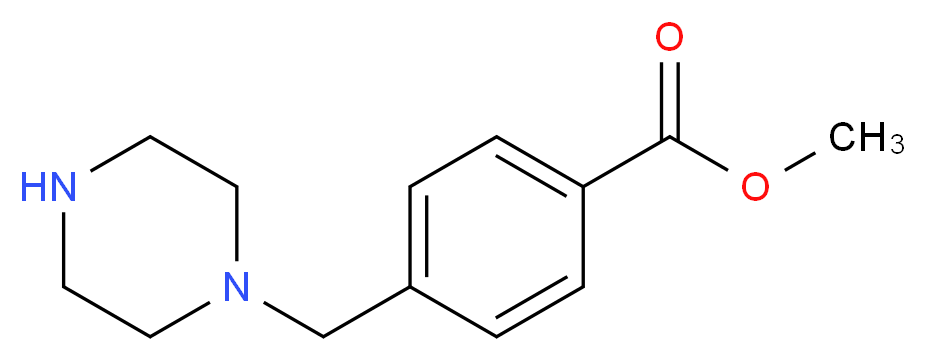 methyl 4-(piperazin-1-ylmethyl)benzoate_分子结构_CAS_86620-81-7