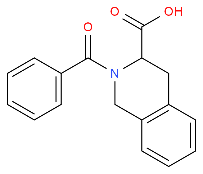 2-Benzoyl-1,2,3,4-tetrahydro-isoquinoline-3-carboxylic acid_分子结构_CAS_)