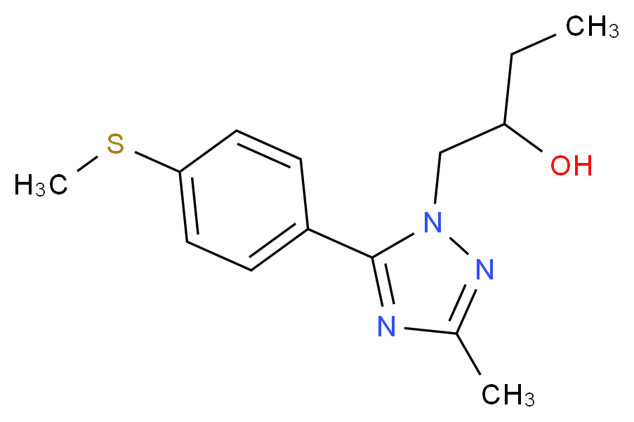 1-{3-methyl-5-[4-(methylthio)phenyl]-1H-1,2,4-triazol-1-yl}butan-2-ol_分子结构_CAS_)