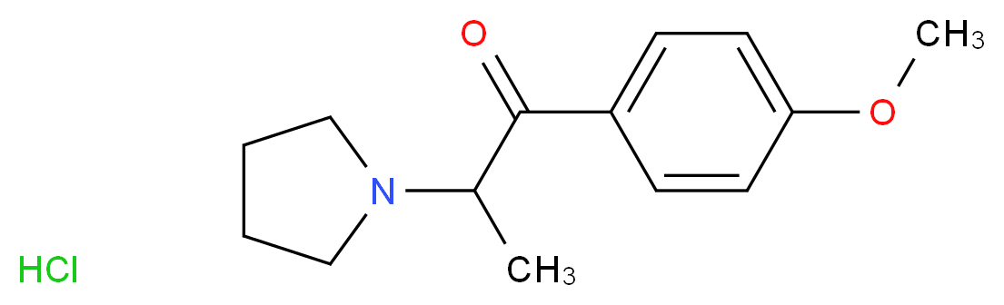 4'-Methoxy-α-pyrrolidinopropiophenone Hydrochloride _分子结构_CAS_478243-09-3)