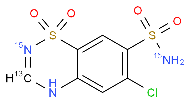 Chlorothiazide-13C,15N2_分子结构_CAS_1189440-79-6)