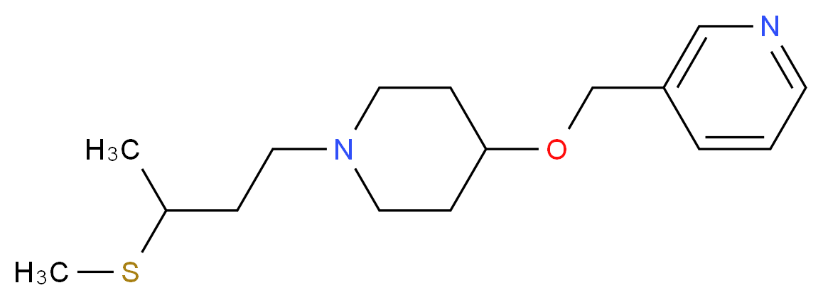 3-[({1-[3-(methylthio)butyl]-4-piperidinyl}oxy)methyl]pyridine_分子结构_CAS_)