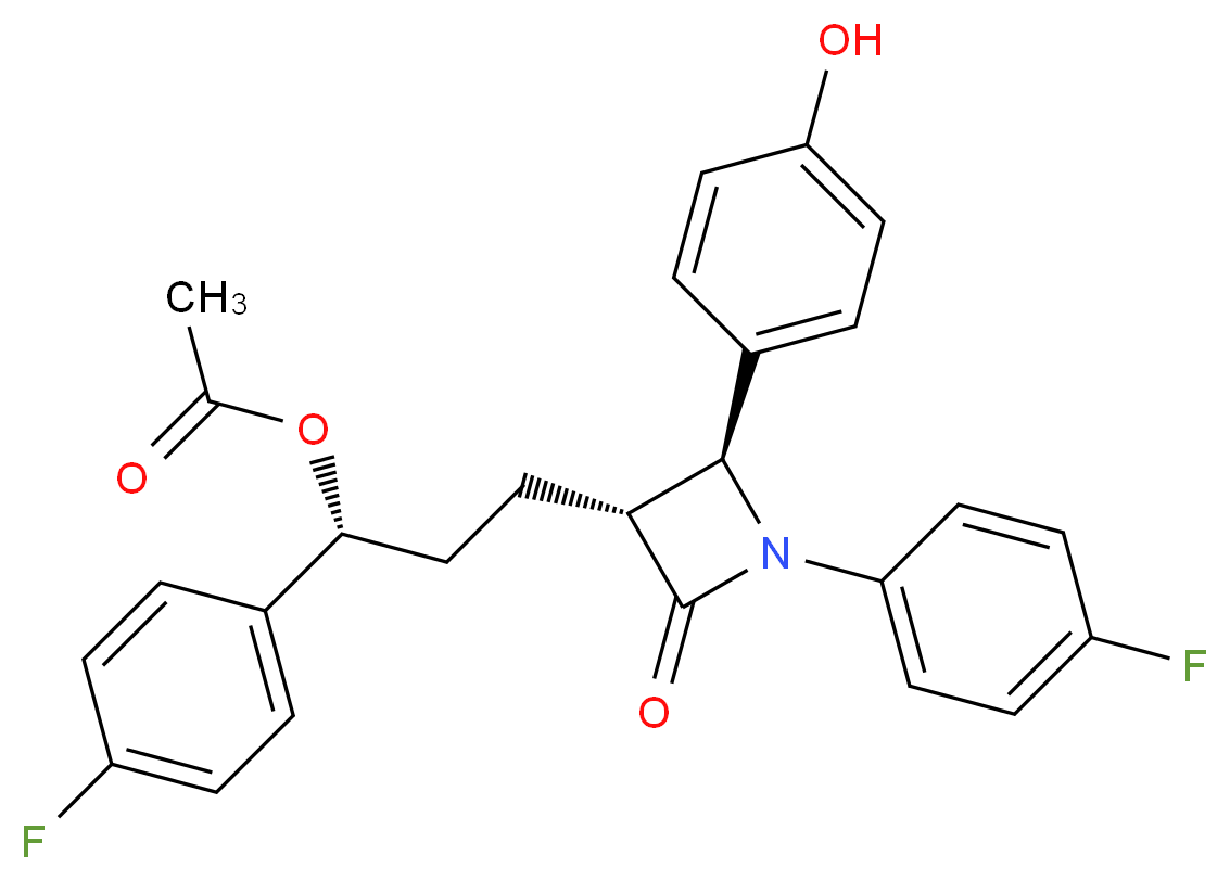 3-O-Acetyl Ezetimibe_分子结构_CAS_1044664-24-5)