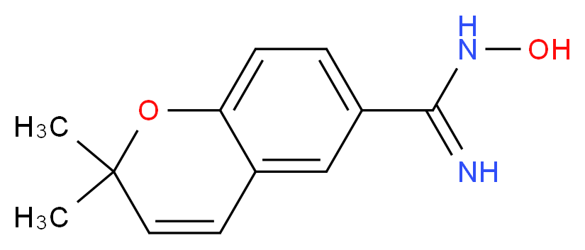(E)-N'-hydroxy-2,2-dimethyl-2H-chromene-6-carboximidamide_分子结构_CAS_283166-41-6)