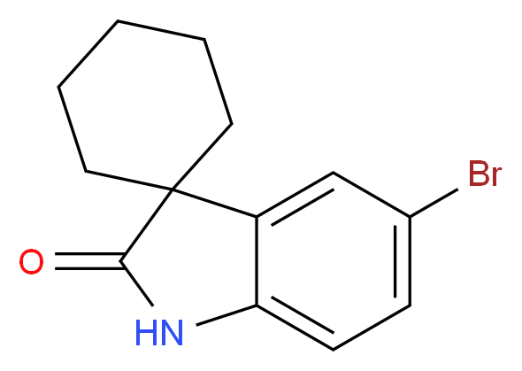 5'-bromo-1',2'-dihydrospiro[cyclohexane-1,3'-indole]-2'-one_分子结构_CAS_304468-42-6