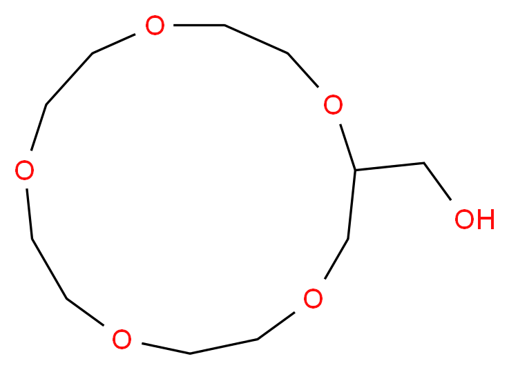1,4,7,10,13-pentaoxacyclopentadecan-2-ylmethanol_分子结构_CAS_75507-25-4