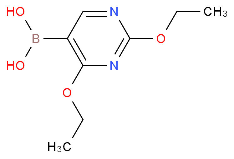 (2,4-DIETHOXY-5-PYRIMIDINYL)-BORONIC ACID_分子结构_CAS_213971-07-4)