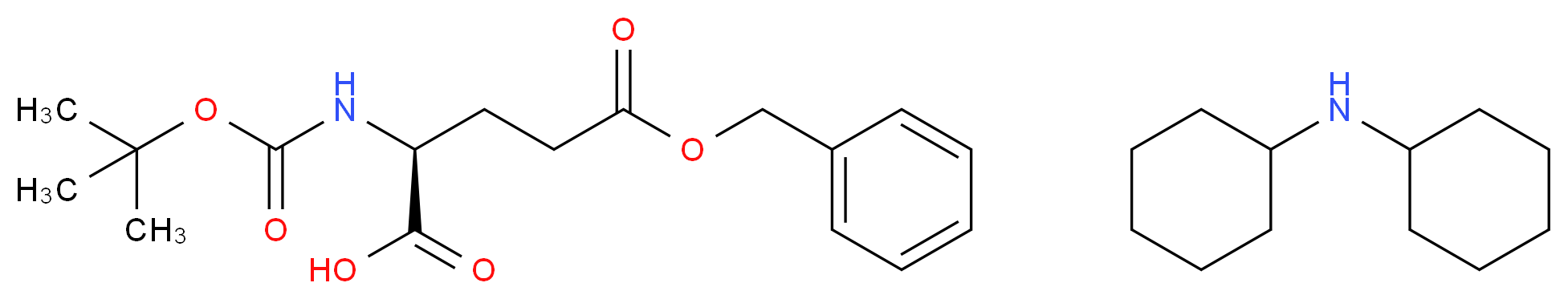 (2S)-5-(benzyloxy)-2-{[(tert-butoxy)carbonyl]amino}-5-oxopentanoic acid; N-cyclohexylcyclohexanamine_分子结构_CAS_13574-84-0