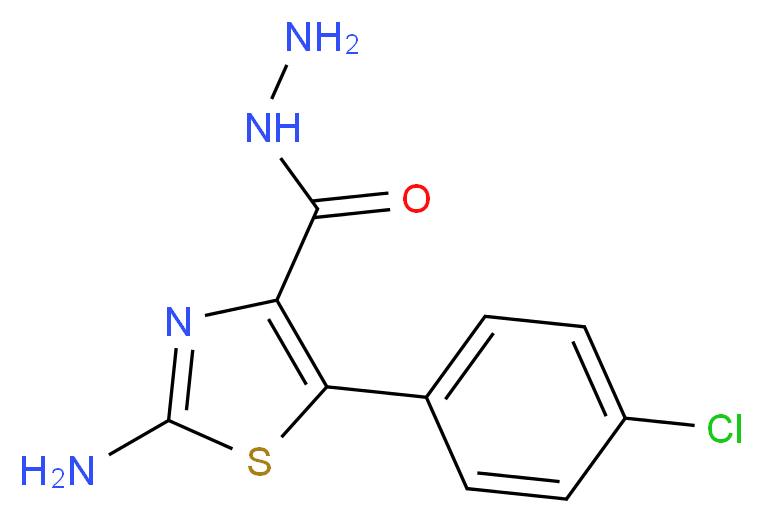 2-Amino-5-(4-chlorophenyl)-1,3-thiazole-4-carbohydrazide_分子结构_CAS_)