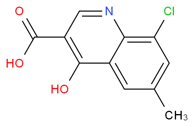 8-CHLORO-4-HYDROXY-6-METHYLQUINOLINE-3-CARBOXYLIC ACID_分子结构_CAS_927800-99-5)