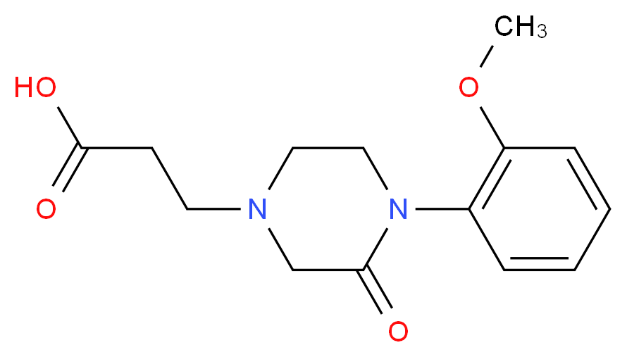 3-[4-(2-methoxyphenyl)-3-oxo-1-piperazinyl]propanoic acid_分子结构_CAS_)