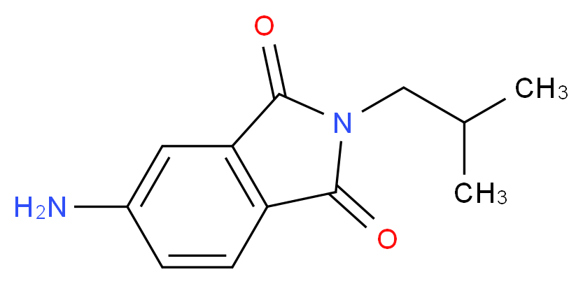 5-amino-2-(2-methylpropyl)-2,3-dihydro-1H-isoindole-1,3-dione_分子结构_CAS_305360-15-0