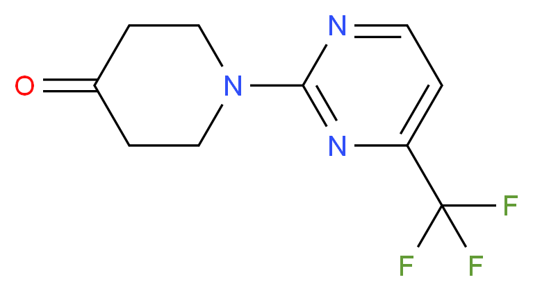 1-[4-(Trifluoromethyl)-2-pyrimidinyl]tetrahydro-4(1H)-pyridinone_分子结构_CAS_)