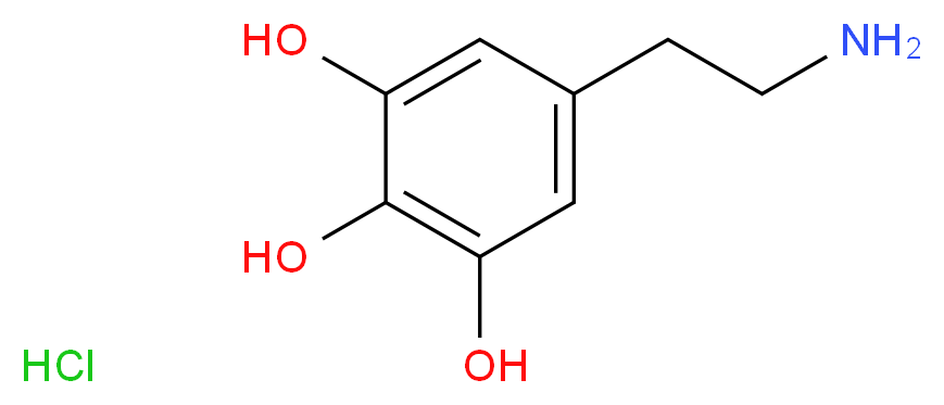5-(2-aminoethyl)benzene-1,2,3-triol hydrochloride_分子结构_CAS_5720-26-3