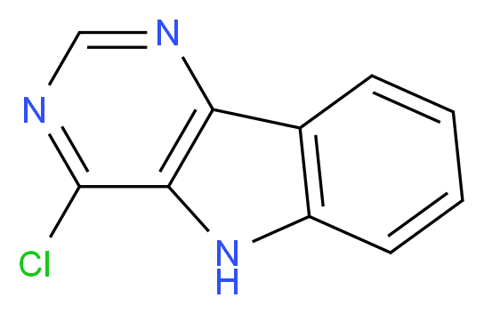 4-chloro-5H-pyrimido[5,4-b]indole_分子结构_CAS_98792-02-0