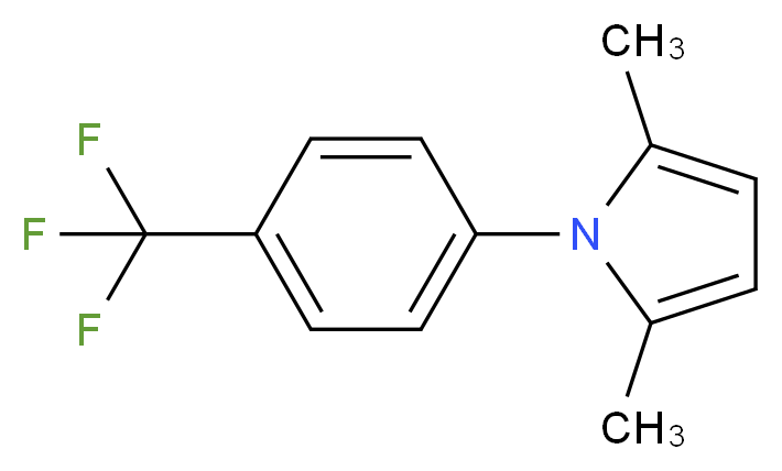 2,5-Dimethyl-1-[4-(trifluoromethyl)phenyl]-1H-pyrrole 97%_分子结构_CAS_570-05-8)