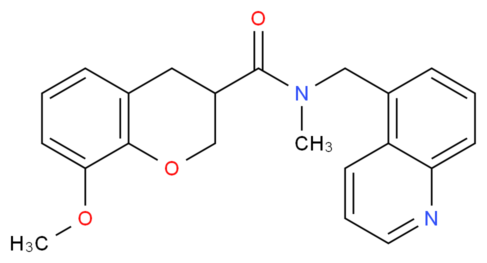 8-methoxy-N-methyl-N-(5-quinolinylmethyl)-3-chromanecarboxamide_分子结构_CAS_)