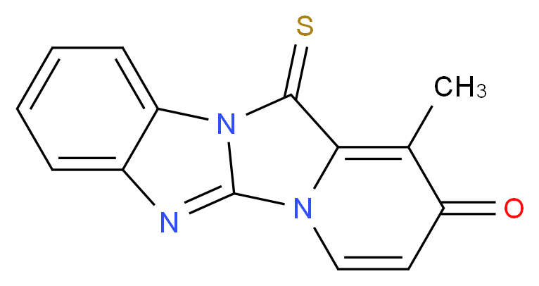 14-methyl-16-sulfanylidene-1,8,10-triazatetracyclo[7.7.0.0<sup>2</sup>,<sup>7</sup>.0<sup>1</sup><sup>0</sup>,<sup>1</sup><sup>5</sup>]hexadeca-2,4,6,8,11,14-hexaen-13-one_分子结构_CAS_1246819-06-6