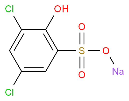 3,5-Dichloro-2-hydroxybenzenesulphonic acid, sodium salt 99%_分子结构_CAS_54970-72-8)