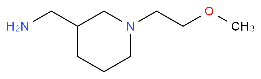 [1-(2-methoxyethyl)piperidin-3-yl]methanamine_分子结构_CAS_936940-49-7