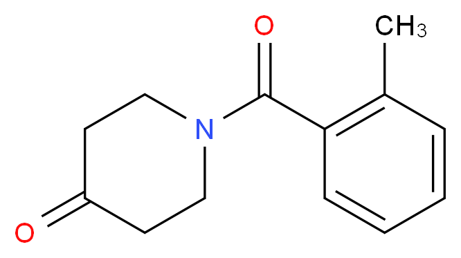 1-[(2-methylphenyl)carbonyl]piperidin-4-one_分子结构_CAS_)