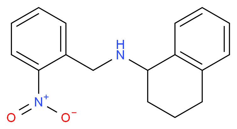 N-[(2-nitrophenyl)methyl]-1,2,3,4-tetrahydronaphthalen-1-amine_分子结构_CAS_355383-24-3