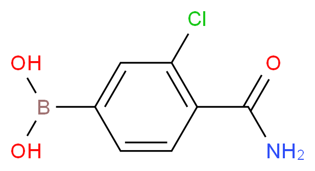 4-CARBAMOYL-3-CHLOROPHENYLBORONIC ACID_分子结构_CAS_850589-52-5)