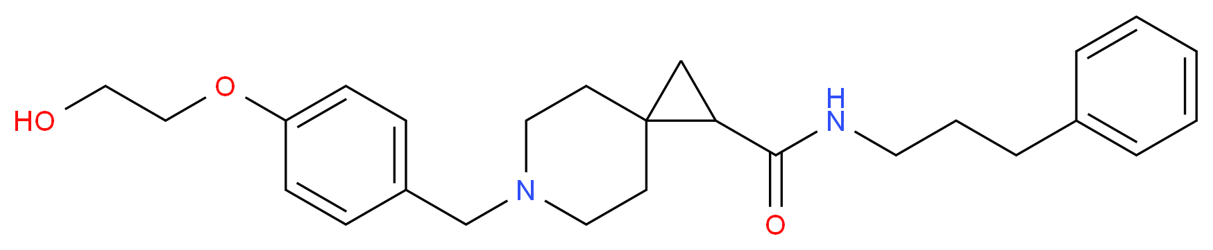 6-[4-(2-hydroxyethoxy)benzyl]-N-(3-phenylpropyl)-6-azaspiro[2.5]octane-1-carboxamide_分子结构_CAS_)