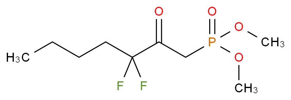 dimethyl (3,3-difluoro-2-oxoheptyl)phosphonate_分子结构_CAS_50889-46-8