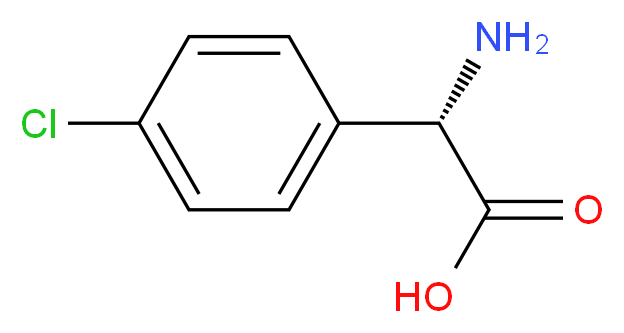 (2S)-2-amino-2-(4-chlorophenyl)acetic acid_分子结构_CAS_67336-19-0