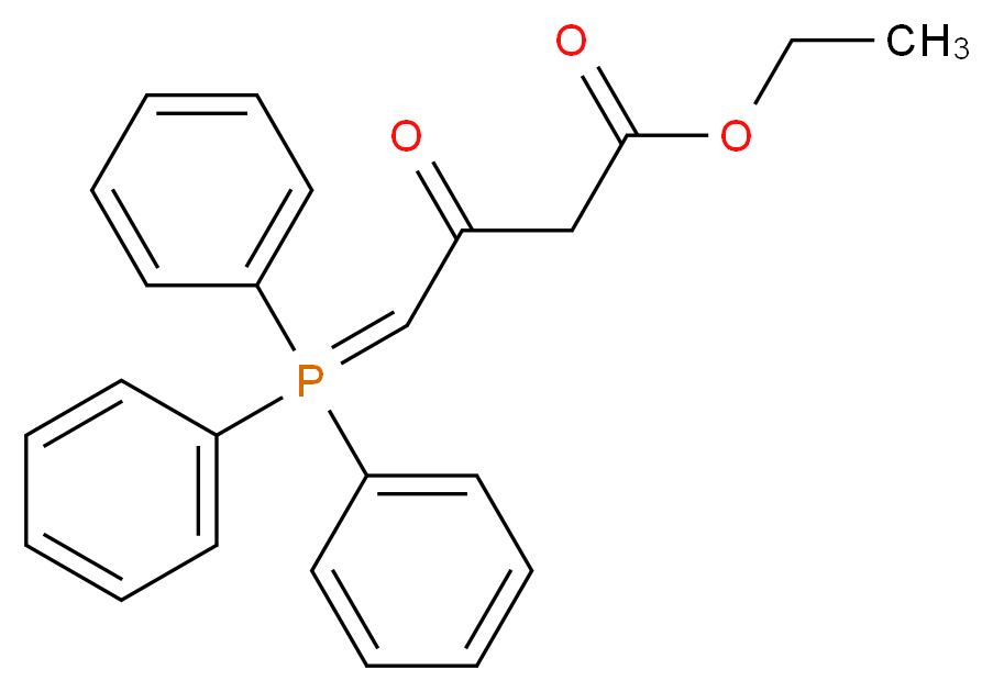 2-氧-4-(三苯基膦)丁酸乙酯_分子结构_CAS_13148-05-5)