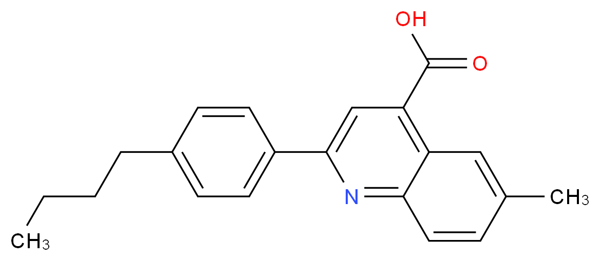 2-(4-Butylphenyl)-6-methylquinoline-4-carboxylic acid_分子结构_CAS_)