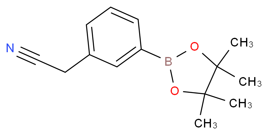 3-(CYANOMETHYL)BENZENEBORONIC ACID PINACOL ESTER_分子结构_CAS_396131-82-1)