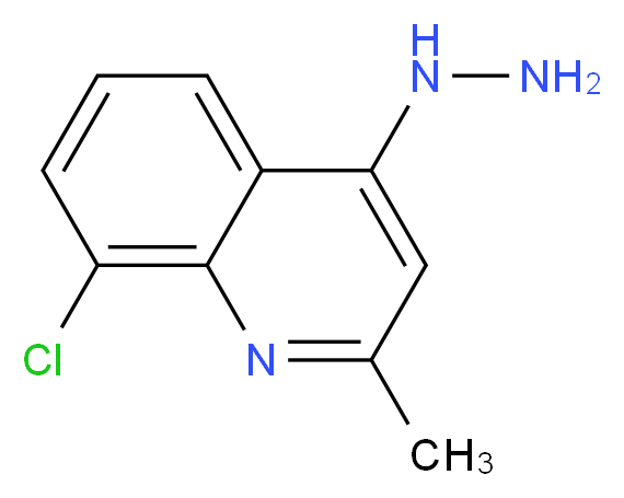 8-chloro-4-hydrazinyl-2-methylquinoline_分子结构_CAS_203626-36-2