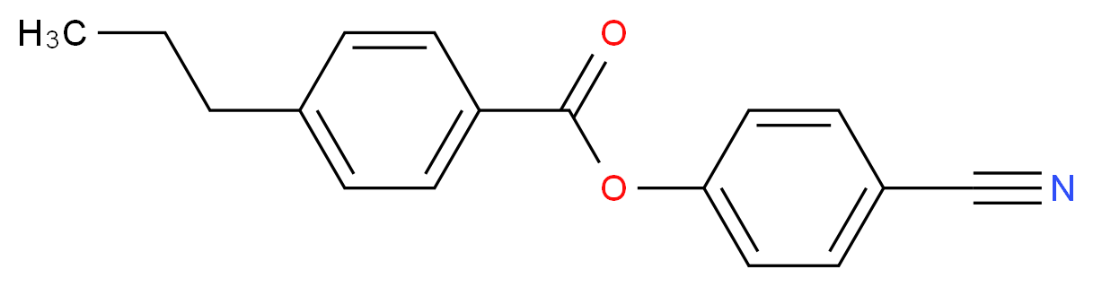 4-丙基苯甲酸-4-氰基苯酯_分子结构_CAS_56131-49-8)