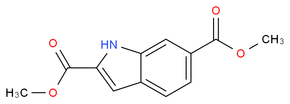 Dimethyl 1H-indole-2,6-dicarboxylate_分子结构_CAS_881040-29-5)