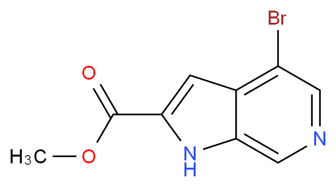 methyl 4-bromo-1H-pyrrolo[2,3-c]pyridine-2-carboxylate_分子结构_CAS_870235-32-8