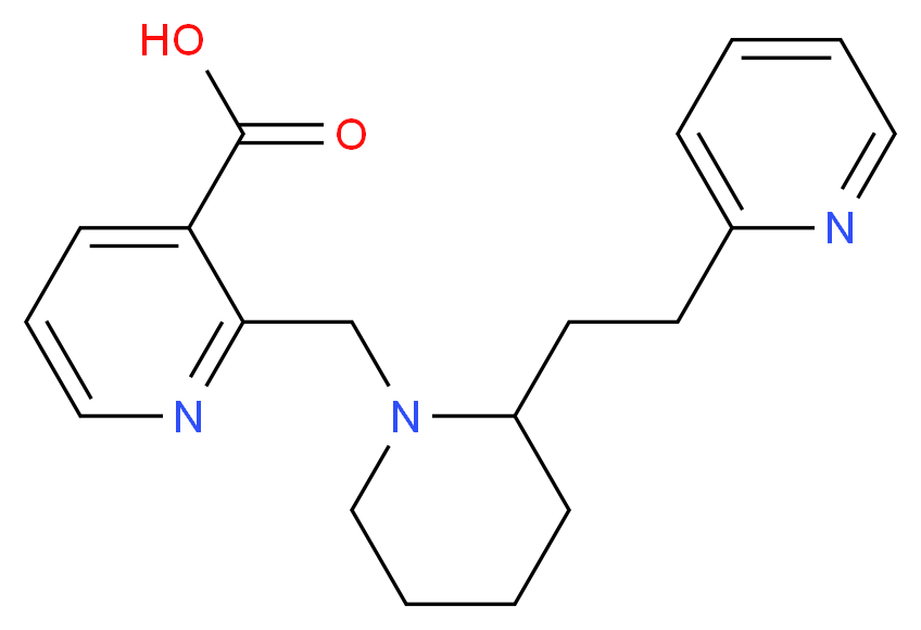 2-{[2-(2-pyridin-2-ylethyl)piperidin-1-yl]methyl}nicotinic acid_分子结构_CAS_)